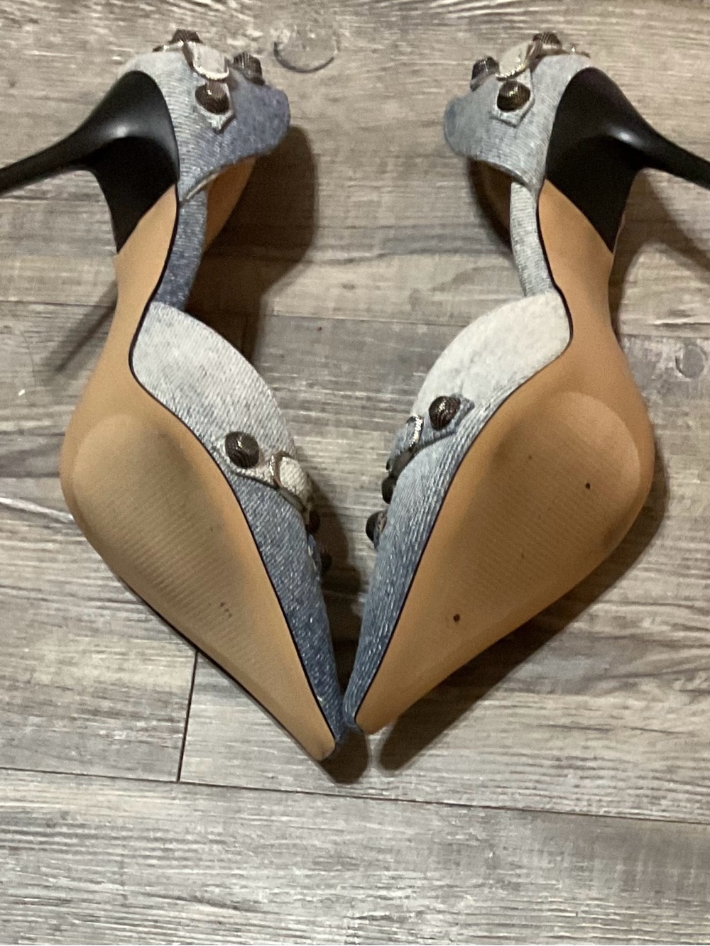 Steve Madden Light Blue Jeweled Pointed-Toe Stiletto Heels